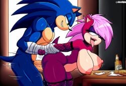 ai_generated ass blue_body breasts brother_and_sister incest incest_(lore) magenta_fur male/female pink_hair sex sonia_the_hedgehog sonic_(series) sonic_the_hedgehog sonic_the_hedgehog_(series) sonic_underground sonic_x_sonia straight veiny_penis