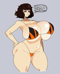 1female 1girls ass atlus behemaid big_breasts big_thighs bikini bikini_bottom bikini_top boobs breasts butt female female_focus female_only huge_ass huge_boobs huge_breasts huge_butt large_breasts large_tits massive_breasts massive_tits persona persona_5 sadayo_kawakami sega short_hair tagme text thick_thighs thighs thong_bikini tits yeehawt0wn