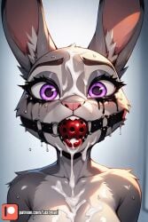 1female 1woman ai_generated anthro anthro_female anthro_only ball_gag big_breasts choker collar cross cum cum_in_mouth cum_on_body cum_on_breasts cum_on_face cum_on_upper_body female fit fit_female furry furry_female furry_only girly glasses glasses_on_head horny horny_female huge_breasts judy_hopps lustynari makeup_running mouthful open_mouth ruined_makeup white_fur zootopia