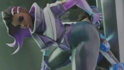 3d 3d_animation anilingus_through_clothes animated ass_on_face ass_sniffing big_ass face_on_ass facesitting female kishi no_sound overwatch smothering sombra tagme tracer video yuri