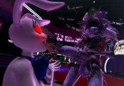 3d 3d_(artwork) 3d_artwork 3d_model 5_fingers animatronic anthro balls being_watched big_penis blind blush bodily_fluids both_hands_on_penis bow_ribbon broken_robot canid canine canis clenched_teeth colored_nails dialogue digital_media_(artwork) dirty disability duo eyeless female fingers five_nights_at_freddy's five_nights_at_freddy's:_security_breach fnaf foreskin genitals green_highlights green_nails grey_body gynomorph hair hi_res highlights_(coloring) holding_penis intersex intersex/female kneeling lagomorph leporid lewdwithlogan long_hair looking_at_another machine mammal masturbation nails nervous open_mouth penile penile_masturbation penis profanity questionable_consent rabbit red_carpet red_eyes robot roxanne_wolf_(fnaf) scared scottgames sharp_teeth shattered shattered_roxanne_wolf_(fnaf) sneaky source_filmmaker steel_wool_studios tears teeth text unaware vanny_(fnaf) white_body white_hair wolf wounded