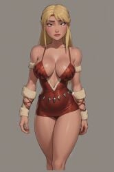 1girls ai_generated astrid_hofferson blonde_hair blue_eyes boobs breast breasts chest cleavage curvaceous curvaceous_body curves curvy curvy_body curvy_female curvy_figure dreamworks exposed_chest female female_only hourglass_figure how_to_train_your_dragon inner_sideboob light-skinned_female light_skin mrseyker pixai red_dress solo solo_female voluptuous voluptuous_female woman