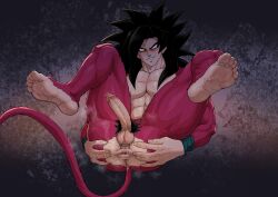 1boy 2024 5_fingers 5_toes abs absurd_res animal_humanoid anus ass balls black_hair bodily_fluids dragon_ball feet fingers foreskin fur genital_fluids genitals hi_res humanoid humanoid_feet humanoid_genitalia humanoid_penis kokobiel male male_only male_saiyan mammal mammal_humanoid monkey_humanoid muscular muscular_male musk pecs penis pink_body pink_fur plantigrade precum primate primate_humanoid pubes saiyan solo son_goku spread_anus spread_butt spreading super_saiyan_4 sweat toes unretracted_foreskin yellow_eyes