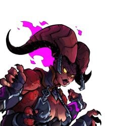 1girls 4_arms armor armwear bare_shoulders big_breasts bikini bikini_armor bikini_top breasts busty cleavage curvaceous curved_horn curved_horns curves curvy curvy_body curvy_female curvy_figure darksiders darksiders_genesis demon demon_eyes demon_girl demon_horns demoness dis_(darksiders) facing_viewer female female_focus female_only fiery_hair flaming_hair full_lips glowing_eyes horn horns humanoid inner_sideboob large_breasts looking_at_viewer monster monster_girl multi_arm multi_limb no_humans plain_background red_body red_skin sideboob simple_background skimpy skimpy_armor skimpy_bikini skimpy_clothes skimpy_outfit smile smiling smiling_at_viewer smirk smirking smirking_at_viewer sole_female solo solo_female solo_focus tagme tagme_(artist) white_background yellow_eyes