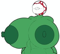 areolae breasts huge_areolae huge_breasts iktomi mario_(series) nintendo piranha_plant videogamedunky