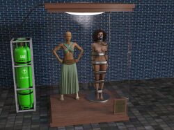 1girls 3d bound bound_arms bound_legs cirilover1 completely_nude completely_nude_female dark-skinned_female dark_skin female female_only game_of_thrones human human_only mannequin missandei nathalie_emmanuel nude nude_female trophy_case