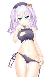 1girls 60fps abs alternate_breast_size alternate_outfit animated bell bell_choker black_bra black_panties blue_eyes bra breasts cat_lingerie choker cleavage cleavage_cutout dobunezumi eye_contact female female_only gif kantai_collection kashima_(kantai_collection) keyhole large_breasts lingerie looking_at_viewer loop panties purple_hair solo stomach thick_thighs thigh_gap thigh_highs wide_hips