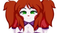 1girls animatronic baby_(fnafsl) bedroom_eyes big_breasts blush breasts circus_baby circus_baby_(fnaf) cleavage female female_only five_nights_at_freddy's five_nights_in_anime fnia green_eyes large_breasts looking_at_viewer mairusu-paua sister_location solo transparent_background