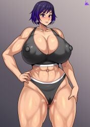 1girls abs alternate_breast_size big_breasts breasts busty cleavage curvaceous curvy curvy_body curvy_female curvy_figure erect_nipples female hand_on_hip huge_breasts jmg large_breasts namco nipples reina_mishima sports_bra tekken tekken_8 thick_thighs thighs toned toned_body toned_female voluptuous