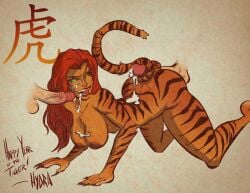 cum gangbang greer_nelson male marvel marvel_comics penis tailjob tiger_girl tigra year_of_the_tiger