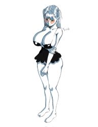 1girls ass big_ass big_breasts big_butt black_bulls black_clover breasts embarrassed noelle_silva scharlottelambo secre_swallowtail sketch standing thick_ass thick_butt thick_thighs thighs wearing_others_clothes wip