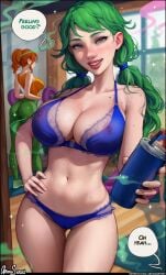 3girls aroma_sensei breasts bust busty caroline_(stardew_valley) chest curvaceous curvy curvy_figure cute cute_face digital_media_(artwork) farmer_(stardew_valley) female female_focus green_eyes hips hourglass_figure huge_breasts human jodi_(stardew_valley) legs light-skinned_female light_skin lips mature mature_female multiple_girls robin_(stardew_valley) slim_waist sports_bra stardew_valley thick thick_hips thick_legs thick_thighs thighs voluptuous waist wholesome wide_hips yoga_pants