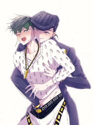 2boys diamond_is_unbreakable gay hand_under_clothes jojo's_bizarre_adventure josuke_higashikata male male/male male_only rohan_kishibe touching_another's_crotch yaoi