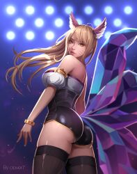 1girls ahri ass_focus female k/da_ahri k/da_series league_of_legends letsbe on_model