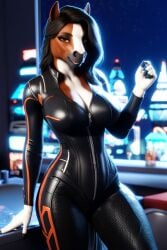 3d action_pose ai_generated anthro anthro_female big_breasts bodysuit brown_eyes brown_hair catsuit cleavage clothed curvy detailed_background eyebrows eyelashes eyeshadow female female_focus female_only furry furry_female furry_focus furry_only hourglass_figure large_breasts leaning leather leather_clothing long_hair looking_at_viewer majorfluffy mass_effect miranda_lawson miranda_lawson_(cosplay) novelai open_collar parody smile solo_female tagme thick_thighs tight_clothes tight_clothings two-tone_fur wide_hips