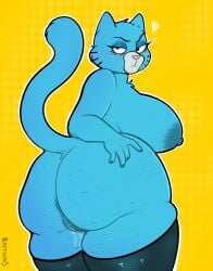 1girls 2024 4_fingers anthro anus areola arm_tuft artist_name ass big_areola big_breasts big_butt big_nipples biped black_eyebrows black_eyes black_text blue_areola blue_body blue_breasts blue_clothing blue_ears blue_eyelids blue_fur blue_legwear blue_nipples blue_tail blue_thigh_highs bodily_fluids breasts cartoon_network cellulite cheek_tuft chest_tuft clothing curved_eyebrows dark_areola dark_clothing dark_legwear dark_nipples dark_thigh_highs digital_drawing_(artwork) digital_media_(artwork) domestic_cat dumptruck_ass dumptruck_butt elbow_tuft eyebrows eyelashes eyelids facial_tuft fat_ass fat_butt felid feline felis female female_only fingernails fingers fur fur_tuft genital_fluids glistening glistening_clothing glistening_eyelids glistening_eyes glistening_legwear glistening_thigh_highs halftone halftone_background head_tuft head_turned hi_res huge_breasts huge_butt humanoid_hands leaking legs_together legwear legwear_only lidded_eyes light_body light_breasts light_ears light_fur light_nose light_tail long_eyelashes looking_at_viewer looking_back looking_back_at_viewer mammal markings mary_senicourt mature mature_anthro mature_female mature_woman milf monotone_body monotone_fur monotone_tail mostly_nude mostly_nude_anthro mostly_nude_female mouth_closed nails nipples outline pattern_background pink_nose portrait prick_ears pubes pussy_juice_leaking ractoons raised_eyebrow resting_bitch_face simple_background solo solo_female standing tail text the_amazing_world_of_gumball thick_thighs thigh_highs thigh_highs_only three-quarter_portrait three-quarter_view tuft vaginal_fluids whisker_markings white_outline