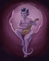 anthro bard male_only merihim_leucis nat19 purple_skin tail tiefling vestige_of_ophiuchus yaoi