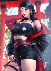 1girls ass big_ass big_breasts black_hair boruto:_naruto_next_generations boruto:_two_blue_vortex breasts bust busty chest curvaceous curvy curvy_figure dark_hair digital_media_(artwork) female female_focus female_only hips hourglass_figure huge_ass huge_breasts human large_ass large_breasts legs light-skinned_female light_skin mature mature_female naruto naruto_(series) sakimichan sarada_uchiha shounen_jump slim_waist thick thick_hips thick_legs thick_thighs thighs uchiha_sarada voluptuous waist wide_hips