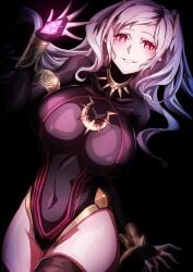 1girls absurdres adapted_costume alternate_breast_size alternate_costume aura bare_thighs bodystocking bracelet brand_of_the_defile breasts bridal_gauntlets cleavage collar covered_navel dark_aura dark_persona evil_smile female female_only fire_emblem fire_emblem_awakening fire_emblem_heroes glowing_tattoo grey_hair grima_(fire_emblem) grin hand_tattoo highres intelligent_systems jewelry large_breasts leotard looking_at_viewer milf navel_cutout nintendo official_alternate_costume pubic_tattoo red_eyes revealing_clothes robin_(female)_(fell_tactician)_(fire_emblem) robin_(fire_emblem) robin_(fire_emblem)_(female) see-through see-through_cleavage smile smug solo spiked_collar spikes tattoo thick_thighs thighhighs thighs to_(tototo_tk) twintails uneven_eyes white_hair wide_hips