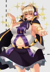 bbw belly_overhang big_belly big_female blush chubby chubby_female embarrassed fat fat_ass fat_female fat_fetish fat_girl fat_woman fatty large_female nerizou obese obese_female overweight overweight_female pig plump pork_chop thick_thighs touhou toyosatomimi_no_miko tubby weight_gain