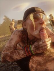 1boy 1girls 3d blowjob brown-tinted_eyewear checkpik fellatio female grand_theft_auto grand_theft_auto_vi male mud_girl_(gta_vi) penis sunglasses tagme tinted_eyewear