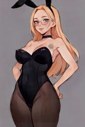 ai_generated big_breasts bunny_ears bunnysuit busty csdraw large_breasts perky_breasts queen_of_spades smiling_at_viewer submissive_female