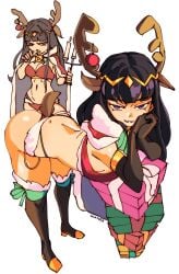 3amsoda alternate_costume ass christmas female fire_emblem fire_emblem_awakening fire_emblem_heroes looking_at_viewer nintendo official_alternate_costume solo tharja_(fire_emblem) tharja_(winter)_(fire_emblem)