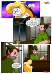 "minerva_mink!_out_of_service!"_(comic) animaniacs anthro bbmbbf comic dialogue english_text female fur34 furry male minerva_mink palcomix peter_pan_(disney) warner_brothers