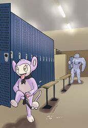 2017 abs aipom anthro balls biceps big_muscles clothing cum cumshot detailed_background digital_media_(artwork) duo ejaculation erect_nipples erection feet fur furry hi_res invalid_tag locker locker_room machoke male male_only mammal masturbation monkey muscular nintendo nipples no_humans orgasm partially_retracted_foreskin pecs penis pokemon pokemon_(species) primate red_eyes scruffymusk shower standing teeth toes tongue tongue_out towel uncut underwear vein veiny_penis video_games wet yellow_eyes