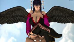 3d animated boots bouncing_breasts cleavage dead_or_alive female high_heels huge_breasts large_breasts male no_sound nyotengu penis pov pussy sex sfmpov source_filmmaker tecmo thigh_boots vaginal_penetration video wings