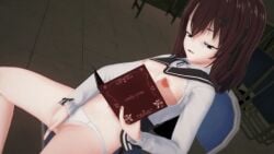 1boy 1boy1girl 1girls 3d 3d_(artwork) 3d_animation animated breasts female female_masturbation fingering fingers hentai lewd male nsfw original original_character pussy pussy_juice red_hair video_game video_game_character video_games visual_novel