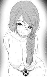 ara_ara bbw braided_hair dark_penis foreskin full-package_futa futa_focus futa_only futanari leaning_forward looking_at_viewer original penis phimosis plump pubic_hair sketch tagme yagamiputo