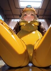 ai_generated facesitting_pov goddess_of_victory:_nikke latex_suit liter_(nikke) looking_at_viewer
