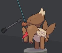2024 absurd_res abuse animal_genitalia animal_penis anus ass ball_bondage ball_rope ball_stretching balls blue_rope bodily_fluids bondage brown_body brown_fur canine_genitalia canine_penis chest_tuft cock_and_ball_torture dipstick_tail eevee erection feral fur fuzzo generation_1_pokemon genital_fluids genital_rope genital_torture genitals hi_res knot knotted_penis male markings masochism multicolored_body multicolored_fur nintendo pain penis pokemon pokemon_(species) precum precum_string riding_crop rope rope_around_balls shaking simple_background solo spank_marks suffering suspension tail tail_markings tan_body tan_fur testicle_suspension three-quarter_view torture tuft two_tone_body two_tone_fur whip