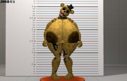 bear big_areola big_ass big_breasts big_nipples black_nipples feet five_nights_at_freddy's five_nights_at_freddy's_2 golden_freddy_(fnaf) hat josh-u4 pussy thick_thighs