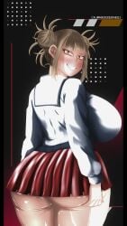 art bearing between big breasts bubble cheating clothes curvy diffusion female female fixed focus hair hips lap massive revealing ripple skirt skirt_red sling smack smacking soft_skin thick thighs wide yellow_eyes