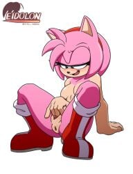 2_finger_fingering amy_rose anthro anus arts_eidolon boots boots_only breasts clothing crouching digital_media_(artwork) eulipotyphlan female finger_fuck fingering fingering_self fingers footwear footwear_only fur genitals green_eyes hair hedgehog hi_res mammal masturbation mostly_nude narrowed_eyes nude open_mouth pink_body pussy sega shoes simple_background smile solo sonic_(series) sonic_the_hedgehog_(series) spread_legs spreading tail vaginal_masturbation vaginal_penetration vulva