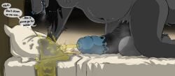 2024 all_fours anthro anthro_on_anthro arm_markings arm_support arm_tuft aroused balls barefoot bed bed_sheet bedding belly belly_tuft big_balls big_penis biped black_hair black_markings black_penis black_text blue_penis blurred_background bodily_fluids breath brown_background brown_body brown_fur brown_hair canid canine chest_tuft close-up closed_eyes colored crotch_tuft dialogue digital_drawing_(artwork) digital_media_(artwork) duo ellipsis english_text extreme_size_difference faceless_anthro faceless_character faceless_male feet femboy feminine fingers flaccid fluffy fluffy_tail foreskin fox fur fur_markings fur_tuft furniture genital_fluids genitals gloves_(marking) golden_shower grey_background grey_balls grey_body grey_fur grey_tuft hair half-erect hand_markings hi_res huge_balls huge_cock humanoid_genitalia humanoid_penis hybrid_genitalia hybrid_penis inside interspecies kneeling larger_anthro larger_male leaning leaning_forward leaning_on_bed leg_tuft lennox lennox_(lennox) line_art long_hair looking_at_another looking_down loom looming looming_over lying lying_on_bed male male/male male_peeing mammal marking_territory markings medial_ring medial_ringed_humanoid_penis medial_ringed_hybrid_penis messy messy_bed micro micro_abuse micro_anthro micro_male monotone_body monotone_fur mottled mottled_genitalia mottled_nose mottled_penis mottled_tongue multicolored_body multicolored_fur multicolored_penis murid murine navel nude on_back on_bed open_mouth panting paws peeing peeing_on_another peeing_on_partner penis penis_size_difference pillow pink_penis predator/prey raised_arms rat red_fox rodent shaded short_hair side_view silver_fox simple_background size_difference size_play slightly_chubby slightly_chubby_anthro slightly_chubby_male smaller_anthro smaller_male speech_bubble stain stained stained_bed_sheet stained_pillow steam tail tan_body tan_fur text thick_penis tip_(theprettiesttip) tired tongue tongue_out true_fox tuft two_tone_body two_tone_fur two_tone_penis unretracted_foreskin urethra urine urine_drip urine_on_body urine_on_face urine_stain urine_stream vein veiny_penis watersports wet wet_bed wood wood_bed