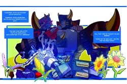 blush breeding humanoid_robot megatron optimus_prime orion_pax pregnant pregnant_belly pregnant_sex size_difference transformers transformers_cyberworld transformers_one