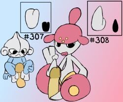 ambiguous_gender anthro digital_media_(artwork) erection feet foot_fetish foot_play footjob generation_3_pokemon genitals group hashtag hi_res id_number male medicham meditite nintendo number penile penis pokemon pokemon_(species) secretsableye sex simple_background tapering_penis text toes