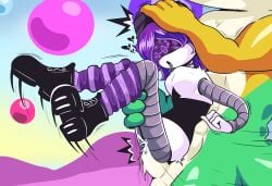 4_fingers abs alternate_version_at_source anthro anthro_penetrating anthro_penetrating_humanoid black_body black_boots black_clothing black_footwear black_hat black_headwear bodily_fluids boots clothing crocodile crocodilian cum cum_from_pussy cum_in_pussy cum_inside cum_on_penis cum_splatter drooling duo erection female female_penetrated fingers fist footwear genital_fluids genitals glitch_productions green_body green_scales grey_body grey_tongue gummigoo_(tadc) hair hat head_grab headgear headwear heart_symbol hi_res humanoid humanoid_on_anthro humanoid_penetrated knee_highs knee_socks larger_anthro larger_male leg_grab legs_up legwear machine male male/female male_penetrating male_penetrating_female motion_lines murder_drones muscular muscular_anthro muscular_male mysaltisexposed open_mouth penetration penis purple_clothing purple_eyes purple_footwear purple_hair purple_hat purple_headwear purple_socks reptile reverse_stand_and_carry_position robot saliva scales scalie sex shoes side_view size_difference smaller_female smaller_humanoid socks standing standing_sex the_amazing_digital_circus thrusting tongue tongue_out uzi_(murder_drones) vaginal_penetration white_body white_scales yellow_body yellow_scales