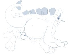 absurd_res ambiguous/ambiguous ambiguous_gender amphibian anthro anthro_on_anthro ass big_butt duo facesitting fire_belly_newt generation_2_pokemon hardscales hi_res japanese_fire_belly_newt kira_(kira) legendary_pokemon lugia lying monochrome narrowed_eyes newt nintendo on_back on_top pokemon pokemon_(species) salamander simple_background sitting_on_another size_difference tail