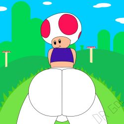 1boy 2d_animation 2d_artwork animated ass ass_focus back_view background backsack big_ass blue_vest clapping_ass clothed_male dr_gol. femboy looking_at_viewer looking_back male male_focus male_only mario_(series) mario_bros original original_artwork pants rear_view simple_background smile smiling smiling_at_viewer toad_(mario) white_body white_legwear white_pants