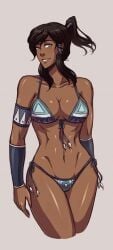 1girls abs arm_band arm_bands armband armlet armor athletic_female avatar_legends avatar_the_last_airbender bikini bikini_armor bikini_bottom black_hair blue_eyes breasts brown_hair cleavage clothing cowboy_shot cropped_legs dark-skinned_female dark_skin female female_only fit_female front-tie_bikini_top front-tie_top hair_tubes high_ponytail iahfy k-y-h-u korra large_breasts long_hair looking_at_viewer medium_breasts navel navel_piercing perky_breasts pierced_navel ponytail shiny_skin side-tie_bikini_bottom smile solo standing string_bikini swimsuit the_legend_of_korra thighs toned toned_female topknot tri_tails vambraces wide_hips