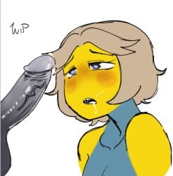 1boy 1girls balls big_penis blowjob blue_body blush cum cum_in_mouth erect_penis female grankharew grey_skin layunu male open_mouth penis roblox roblox_avatar robloxian short_hair tagme_(artist) tiktok tiktoker veiny_penis yellow_skin youtube youtube_hispanic