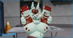 1boy 3d artist_name balls big_butt dripping fat_ass gay gootraxian holding_legs ice_cream kaiju_paradise looking_at_viewer male murrcrawler penis precum presenting_ass raytraxian roblox roblox_game roblox_studio robloxian self_upload sprinklekit_(kaiju_paradise) text watermark