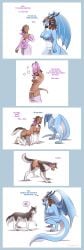 2019 6_nipples anthro areola arm_under_breasts artist_name biped black_body black_fur blizzard_entertainment blue_areola blue_body blue_nipples blush border bottomwear bottomwear_around_legs breasts breath brown_hair canid canine canis claws clothing clothing_around_legs colored comic countershade_face countershade_fur countershade_legs countershade_neck countershade_tail countershade_torso countershading crouching dialogue digitigrade domestic_dog duo english_text female feral fur fur_growth genitals grey_border growth hair heart_symbol hi_res highlights_(coloring) horn human human_to_feral husky looking_at_another looking_at_own_hand mammal markings mei_(overwatch) membrane_(anatomy) membranous_wings multi_nipple navel nipples non-mammal_breasts non-mammal_hair non-mammal_navel non-mammal_nipples non-mammal_pussy nordic_sled_dog open_mouth overwatch panties panting pants pants_around_legs paws pictographics purple_highlights pussy quadruped sequence shaded side_view simple_background sombra_(overwatch) species_transformation speech_bubble spitz standing strawberrytfs tail tail_growth tail_growth_in_pants text tongue tongue_out transformation transformation_sequence underwear undressing white_background white_body white_countershading white_fur white_markings wings