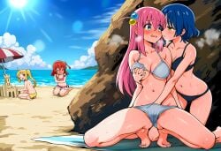 4girls 4k ai_generated beach behind_rock big_ass big_breasts big_butt bikini blush blushing_female blushing_profusely bocchi_the_rock! breath bubble_ass bubble_butt cleavage deep_cleavage dripping female female_only finger_fuck fingering fingering_another fingering_partner fingering_pussy gotou_hitori groping groping_breasts hand_between_legs huge_ass huge_breasts ijichi_nijika kissing kita_ikuyo large_breasts massive_breasts narrow_waist nipple_slip open_mouth posing pussy pussy_fingering pussy_juice pussy_juice_drip secluded self_upload sweatdrop sweating sweaty sweaty_body sweaty_breasts sweaty_butt thick_nipples thick_thighs wide_hips yamada_ryou yeetyboi5000 yuri yuri