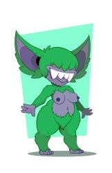 1girls 2025 absurd_res absurdres blen_bodega blind blind_pest breasts ear female female_only fluffy green_body green_skin grey_body grey_skin long_ears monster monster_girl pussy risk_of_rain risk_of_rain_2 sharp_teeth standing teeth thick_thighs thighs