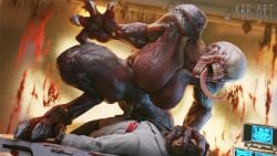 1boy cum cum_in_pussy demon demon_girl doom female hell_knight_(doom) human_male kingbigballs male monster monster_girl pussy vaginal_penetration